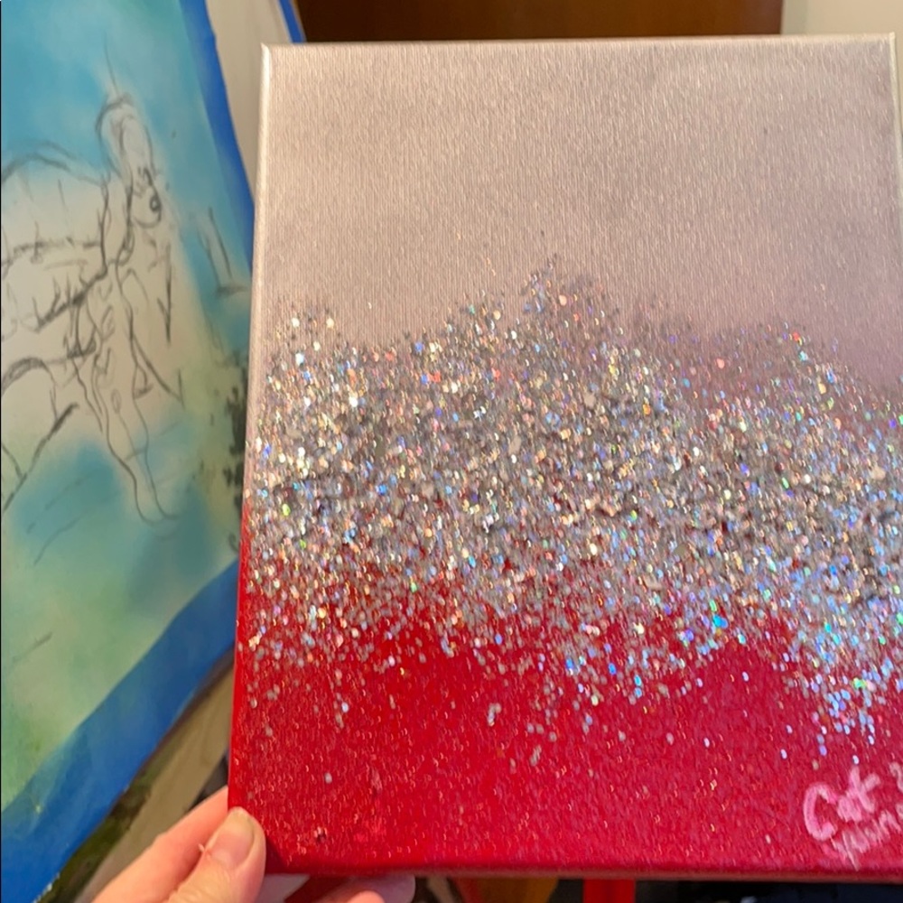 Bling painting 8 x 10 ,original glamour painting